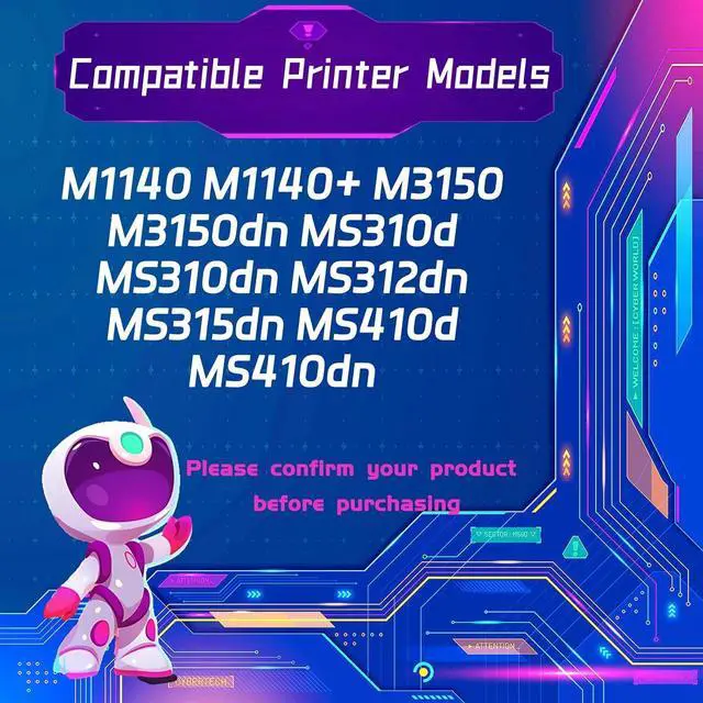 Alt view image 2 of 7 - 40X8023(110V) Fuser Unit is Compatible for Xerox M1140 M1140+ M3150 M3150dn MS310d MS310dn MS312dn MS315dn MS410d Printers (1 Set)