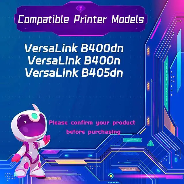 Alt view image 2 of 7 - 126K36842 Fuser Unit is Compatible for Xerox VersaLink B400dn VersaLink B400n VersaLink B405dn Printers, High Yield 470000 Pages, with Chip for Long-Lasting Durability (1 Set)
