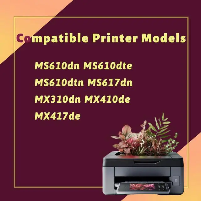 Alt view image 2 of 7 - 50F0Z00 Imaging Unit Compatible for Lexmark MS610dn MS610dte MS610dtn MS617dn MX310dn MX410de MX417de Printers, with Chip, High Yield 60000 Pages, Bright Colors (2 Pack Black)
