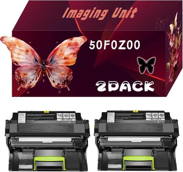 Main image of 50F0Z00 Imaging Unit Compatible for Lexmark MS610dn MS610dte MS610dtn MS617dn MX310dn MX410de MX417de Printers, with Chip, High Yield 60000 Pages, Bright Colors (2 Pack Black)