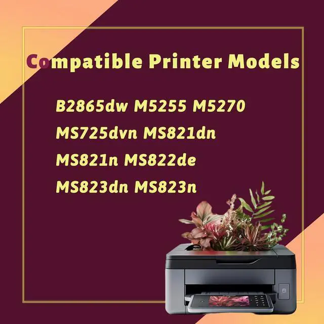 Alt view image 2 of 7 - 58D0Z00 Imaging Unit Compatible for Lexmark B2865dw M5255 M5270 MS725dvn MS821dn MS821n MS822de MS823dn MS823n Printers, Print Up to 150000 Pages, Bright Colors (2-Pack Black)