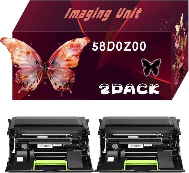 Main image of 58D0Z00 Imaging Unit Compatible for Lexmark B2865dw M5255 M5270 MS725dvn MS821dn MS821n MS822de MS823dn MS823n Printers, Print Up to 150000 Pages, Bright Colors (2-Pack Black)