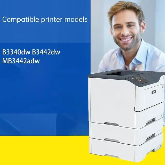 Alt view image 2 of 7 - B3340 55B0ZA0 Drum Unit Compatible for Lexmark B3340dw B3442dw MB3442adw Printers, Ultra-High Print Page Count with Chip 40000 Pages (Black)