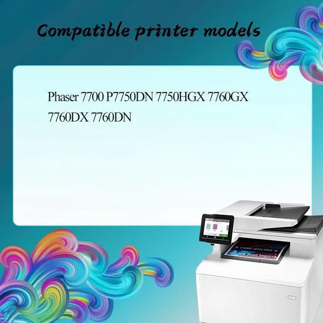 Alt view image 2 of 7 - P7700 Drum Unit Compatible for Xerox Phaser 7700 P7750DN 7750HGX 7760GX 7760DX 7760DN Printers, High Production Replacement (Black)