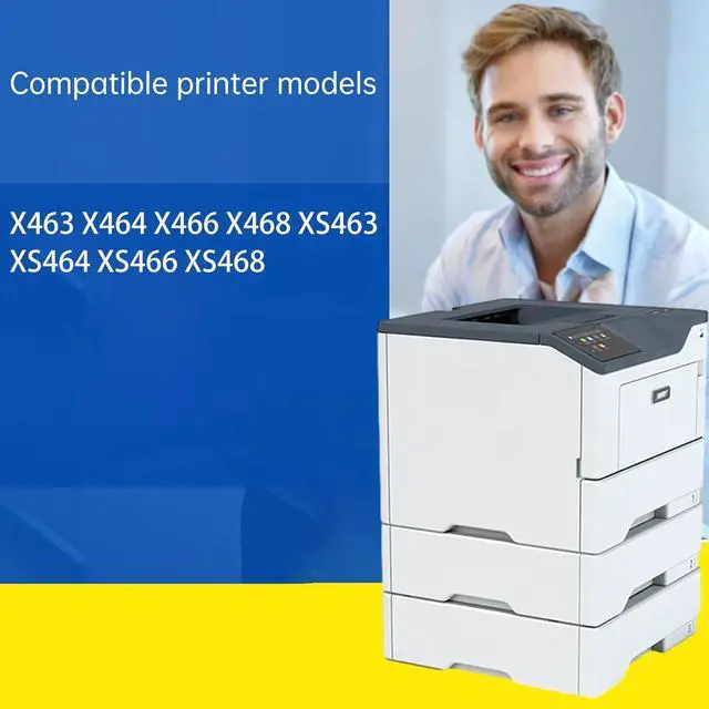 Alt view image 2 of 7 - Compatible for Lexmark X463 X464 X466 X468 XS463 XS464 XS466 XS468 Printers, X463 Drum Unit, Ultra-High Print Page Count with Chip 30000 Pages (Black)