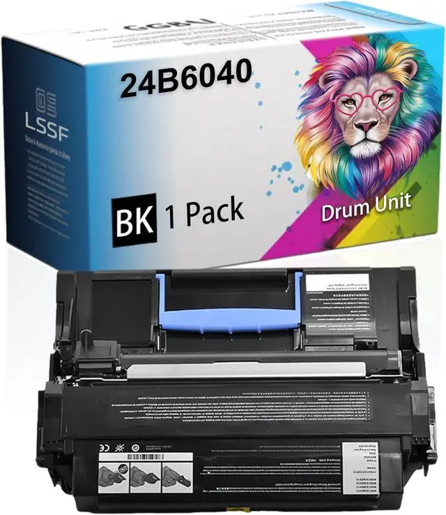 Main image of Compatible for Lexmark M1140 XM1140 M1145 XM1145 M3150 X3150 Printers, 24B6040 XM1145 Drum Unit, Ultra-High Print Page Count with Chip 60000 Pages (Black)