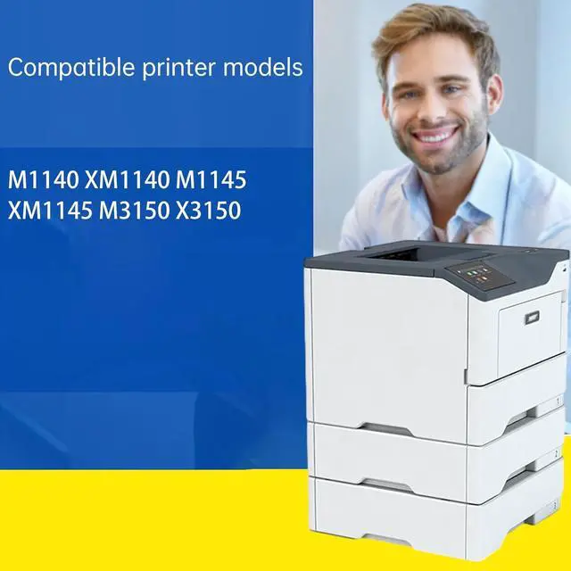Alt view image 2 of 7 - Compatible for Lexmark M1140 XM1140 M1145 XM1145 M3150 X3150 Printers, 24B6040 XM1145 Drum Unit, Ultra-High Print Page Count with Chip 60000 Pages (Black)