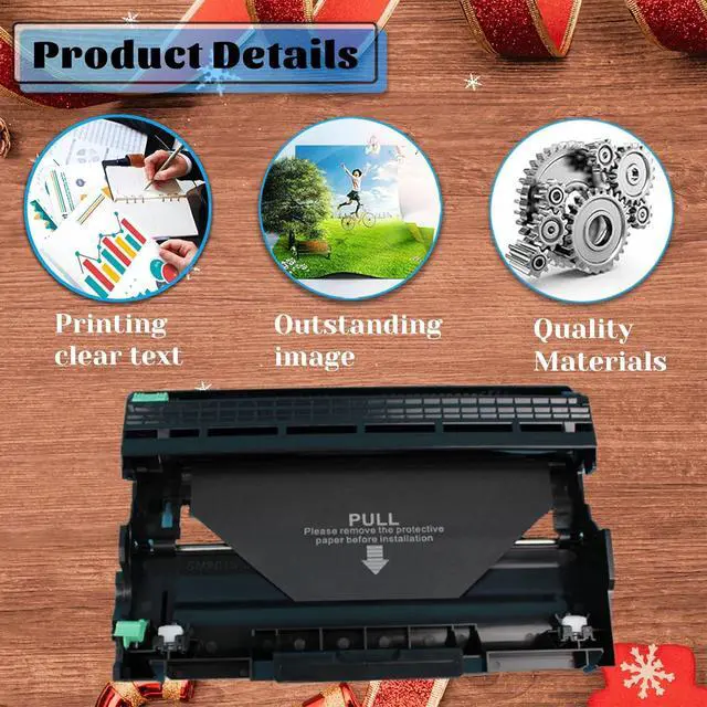 Alt view image 4 of 7 - E310DW Drum Unit Compatible for Dell Drum E310DW Work with E310DW E515DW E514DW E515DN Printer 2 Pack