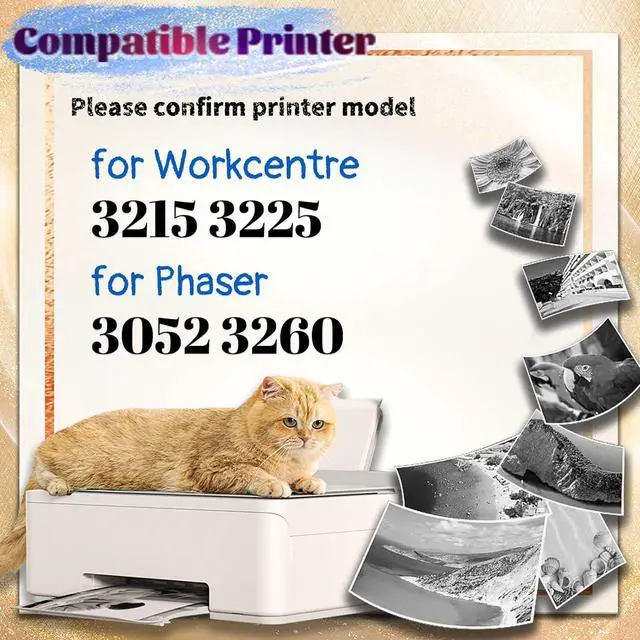 Alt view image 2 of 7 - Black Drum Unit Replacement for Xerox WC3215,for Workcentre 3215 3225 for Phaser 3052 3260 Printer 2 Pack