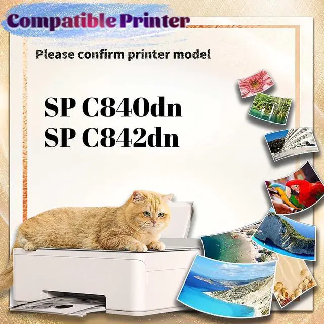 Alt view image 2 of 7 - Compatible for Ricoh SPC840 Drum Unit,Work with SP C840dn SP C842dn Printer Cyan 1 Pack