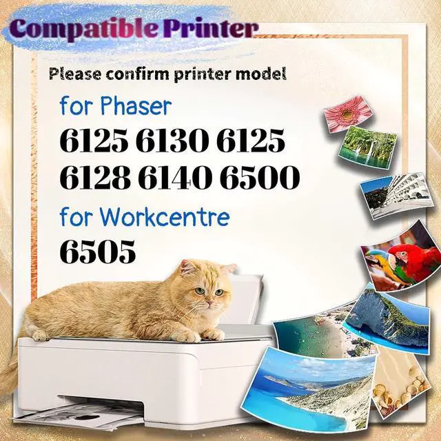 Alt view image 2 of 7 - Compatible for Xerox CT350875 Drum Unit,Work with Phaser 6125 6130 6125 6128 6140 6500 for Workcentre 6505 Printer