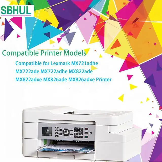 Alt view image 2 of 7 - Compatible for Lexmark MX721adhe MX722ade MX722adhe MX822ade MX822adxe MX826ade MX826adxe Printer, 58D0Z00 Drum Unit (with chip) , High Yield 120000 Pages, Convenient to Install Eco (Black)