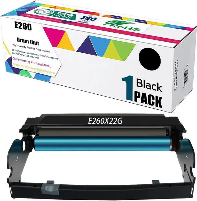 Main image of Compatible for Lexmark E260 E260D E260DN E360 E360D E360DN E360DT E360DTN Printer, E260 Drum Unit (with chip) , High Yield 30000 Pages, Convenient to Install Eco E260X22G(Black)