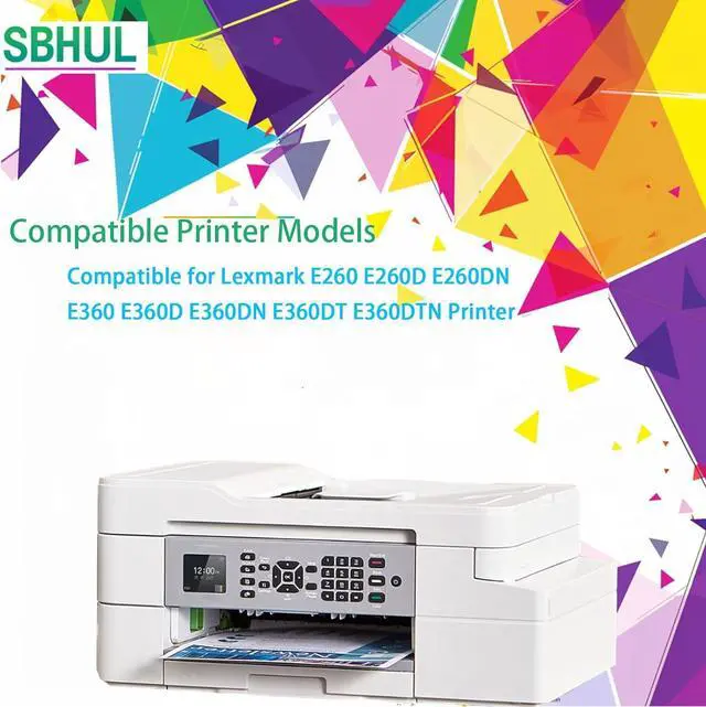 Alt view image 2 of 7 - Compatible for Lexmark E260 E260D E260DN E360 E360D E360DN E360DT E360DTN Printer, E260 Drum Unit (with chip) , High Yield 30000 Pages, Convenient to Install Eco E260X22G(Black)