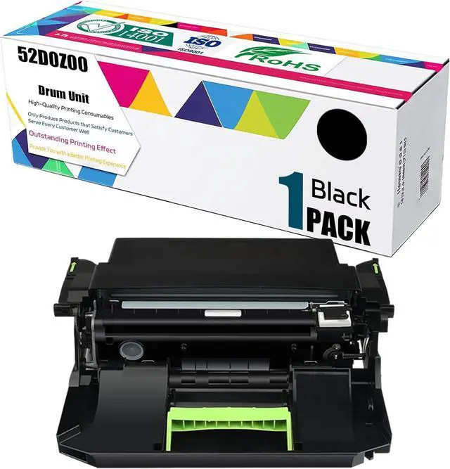 Main image of Compatible for Lexmark MS710 MS711 MS810 MS811 MS812 MX710 MX810 MX811 MX812 Printer, 52D0Z00 Drum Unit (with chip) , High Yield 60000 Pages, Convenient to Install Eco (Black)