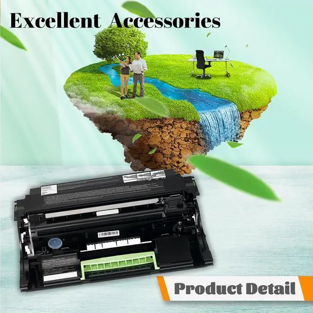 Alt view image 6 of 7 - Compatible for Lexmark 24B6025 Drum Unit Replacement for M5163 M5155 5170 XM5163 5170 5263 Printer 2 Pack
