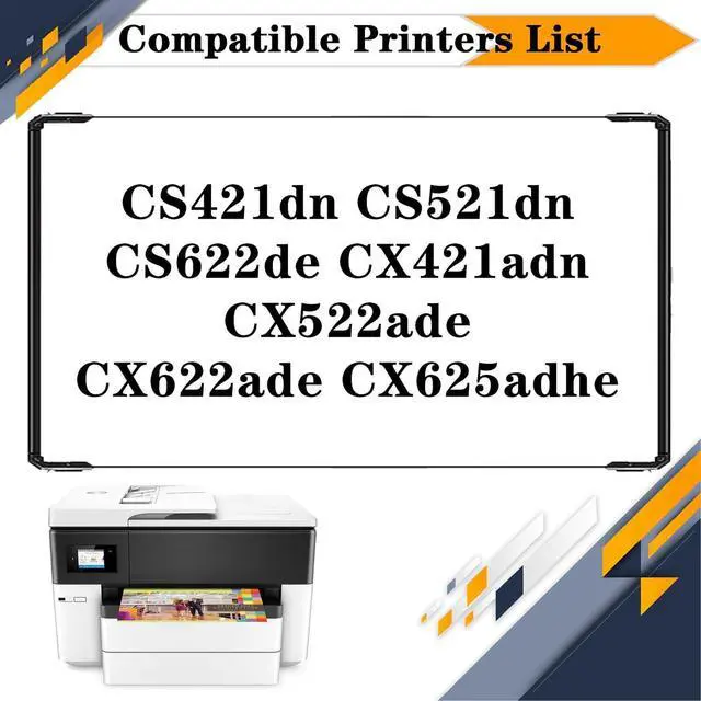 Alt view image 2 of 7 - CS421DK CS421DC CS421DM CS421DY Developer Kit Compatible for Lexmark CS421dn CS521dn CS622de CX421adn CX522ade CX622ade CX625adhe Printers Black*1