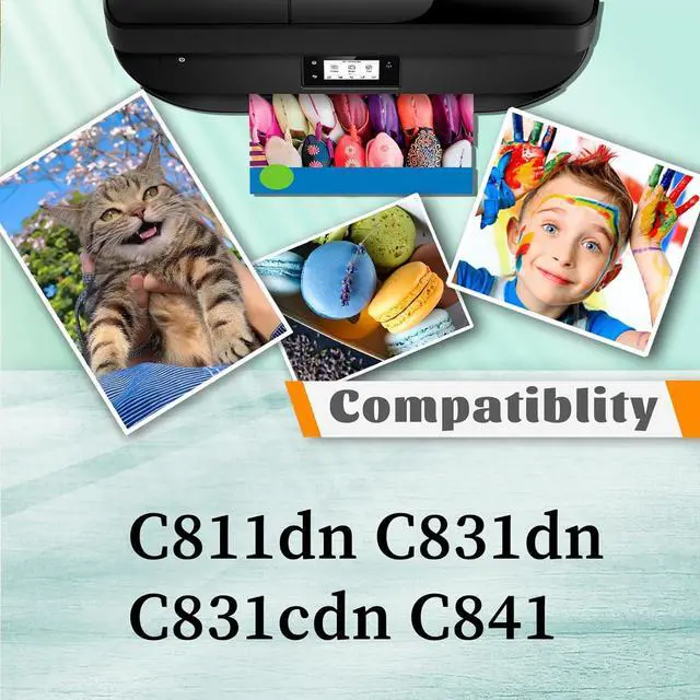 Alt view image 2 of 7 - Compatible for OKI C831 Drum Unit Replacement for C811dn C831dn C831cdn C841 Printer 1 Cyan