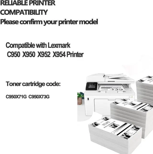 Alt view image 3 of 7 - C950 Compatible C950X71G C950X73G Drum Unit Printing 80000 Pages Replacement for Lexmark C950 X950 X952 X954 Printer,Cyan-1 Pack