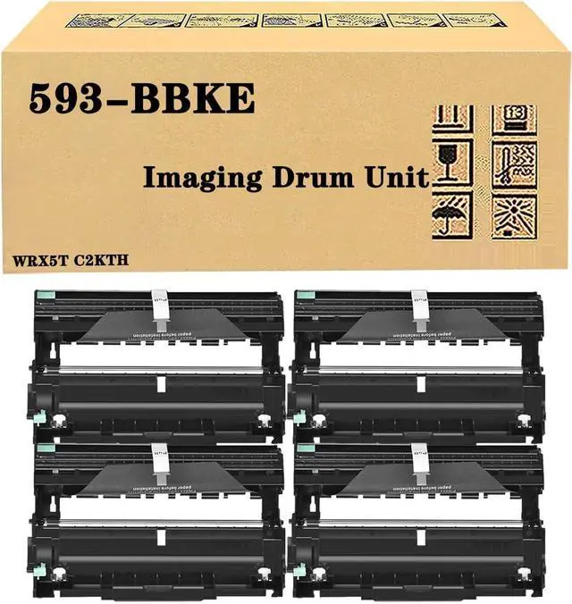 Main image of Compatible 593-BBKE WRX5T C2KTH Black Imaging Drum Unit Replacement for Dell E310dw E514dw E515dn E515dw Printer, High Yield 12,000Pages 4Pack