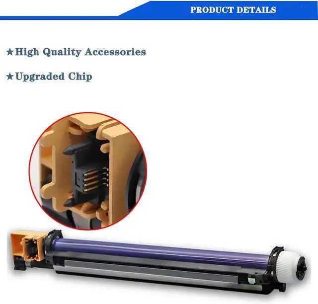 Alt view image 4 of 7 - Compatible for Xerox 013R00624 Black/Color Drum Unit, Large Capacity Work With WorkCentre 7328 7335 7345 7346 Printer, High Yield 50,000Pages Cyan