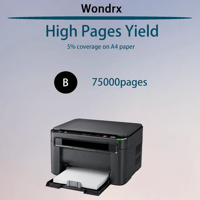 Alt view image 3 of 7 - B410 Drum Unit (with chip) Compatible for Xerox B410 B415 use for B410 VersaLink B415 Printer High Yield 75000 Pages Convenient to Install Eco-Friendly (Black 1Pack)
