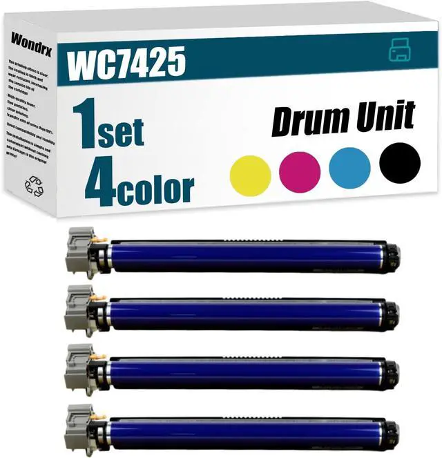 Main image of WC7425 Drum Unit (with chip) for Xerox 013R00647 Drum Unit Compatible for Xerox WorkCentre 7425 7428 7435 High Yield 100000 Pages Convenient to Install Eco-Friendly (C/M/Y/K 1Set)