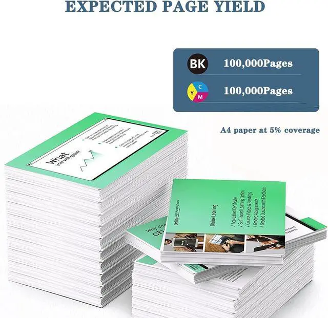 Alt view image 3 of 7 - C8000 Series Compatible for Xerox 013R00662 Black / Color Drum Unit, Large Capacity Work with AltaLink C8030 C8035 C8045 C8055 C8070 Printer Yellow