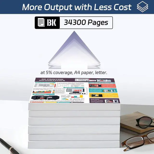 Alt view image 3 of 7 - Work for Xerox VersaLink B7125 B7130 B7135 Printers, Replacement for Xerox 006R01818 Toner Cartridges, Capacity of 34300 Pages (1 Pack Black)