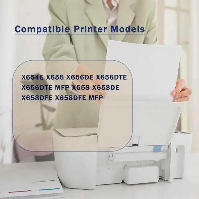 Alt view image 2 of 7 - X651H11A Toner Cartridges Compatible for Lexmark X654E X656 X656DE X656DTE X656DTE MFP X658 X658DE X658DFE X658DFE MFP Printers, Capacity 35000 Pages, with Chip, Stable Output (1 Pack Black)