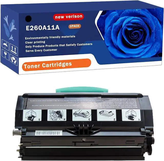 Main image of Replacement for Lexmark E260D E260DN E360D E360DN E460DN E460DW Printers, Compatible for Lexmark E260A11A Toner Cartridges, Up to 4500 Pages Vibrant Colors Durable (1 Pack Black)