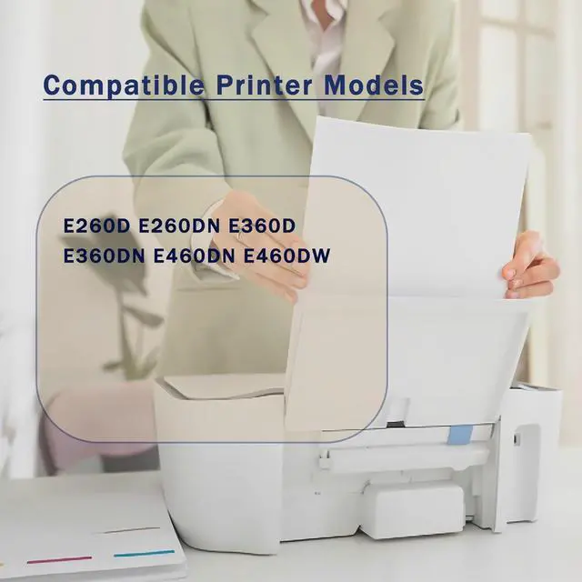 Alt view image 2 of 7 - Replacement for Lexmark E260D E260DN E360D E360DN E460DN E460DW Printers, Compatible for Lexmark E260A11A Toner Cartridges, Up to 4500 Pages Vibrant Colors Durable (1 Pack Black)