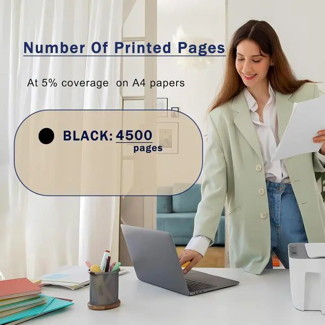 Alt view image 3 of 7 - Replacement for Lexmark E260D E260DN E360D E360DN E460DN E460DW Printers, Compatible for Lexmark E260A11A Toner Cartridges, Up to 4500 Pages Vibrant Colors Durable (1 Pack Black)