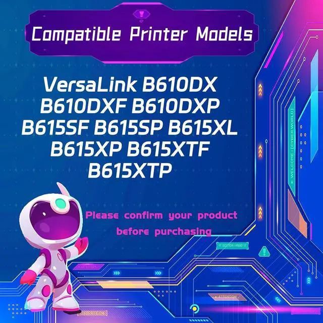 Alt view image 2 of 7 - 106R03942 Toner Cartridges is Compatible for Xerox VersaLink B610DX B610DXF B610DXP B615SF B615SP B615XL B615XP B615XTF Printers (1 Pack Black)