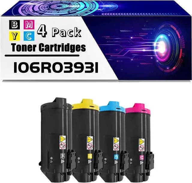 Main image of 106R03931 Toner Cartridges is Compatible for Xerox VersaLink C605X C605XF C605XP C605XTF C605XTP Printers, High Yield 26900 Pages, with Chip for Long-Lasting Durability (4-Pack BK/C/M/Y)