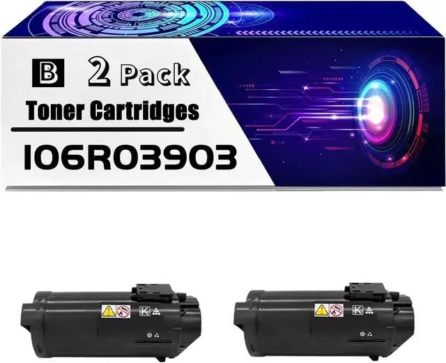 Main image of 106R03903 Toner Cartridges is Compatible for Xerox VersaLink C600DN C600DT C600DX C600DXF C600DXP C600N Printers, High Yield 26900 Pages, with Chip for Long-Lasting Durability (2 Pack Black)