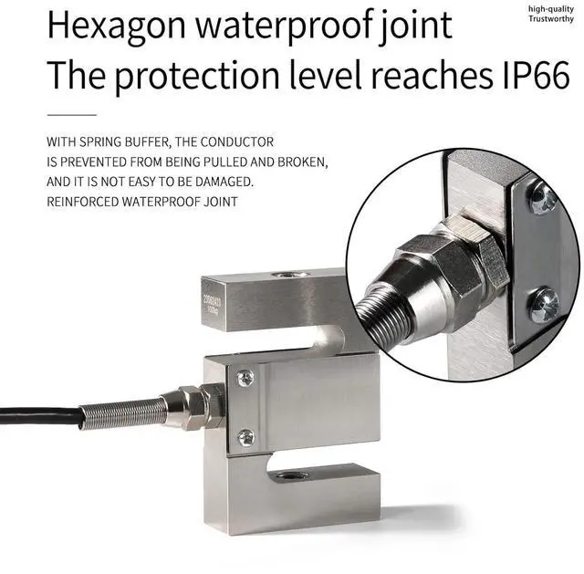 Alt view image 6 of 7 - S Type Load Cell with Indicator Display, Weight Sensor Amplifier Five-Digit Display, Peak Hold, Alarm Value Setting, Test Tension and Compression Force Weight Pressure (0-50KG with Indicator)