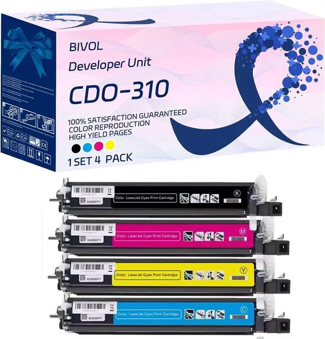 Main image of CDO-310 Developer Unit Compatible for Pantum CM7107DN CP2507DN Plus Printers, with Chip, High Yield 225000 Pages, Vivid Colors (4-Pack BK/C/M/Y)