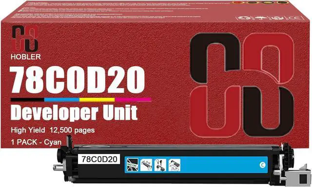 Main image of CS421 Developer Units Compatible for Lexmark 78C0D10 78C0D20 78C0D30 78C0D40 Developer Units Work for Lexmark C2240 C2325 C2425 C2535 CS521 CS421 CX421 CX522 Printer 1 Cyan Pack