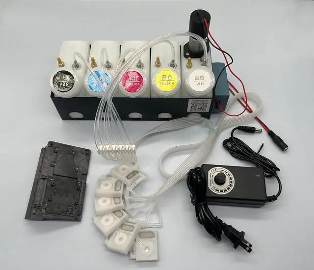 Alt view image 3 of 4 - XP-15000 XP-15010 XP-15080 Printhead Manifold DTF CISS Ink Supply System with Damper White Ink Stirrer