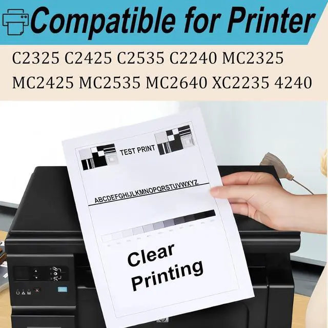 Alt view image 2 of 7 - 78C0D10 Developer Unit Compatible for Lexmark C2325 C2425 C2535 C2240 MC2325 MC2425 MC2535 MC2640 XC2235 4240 Printers, High Yield 12500 Pages, Print More Pages (1 Pack Black)