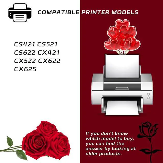 Alt view image 2 of 7 - CS421 Developer Unit Compatible for Lexmark CS421 CS521 CS622 CX421 CX522 CX622 CX625 Printers, with Chip, High Yield 12500 Pages, Clear Printing (Cyan)