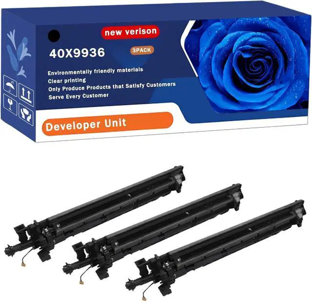 Main image of 40X9936 Developer Unit Compatible for Lexmark MS911de MX910de MX911dte MX912dxe XM9155 XM9165 Printers, Print Up to 50000 Pages, Bright Colors (3 Pack Black)