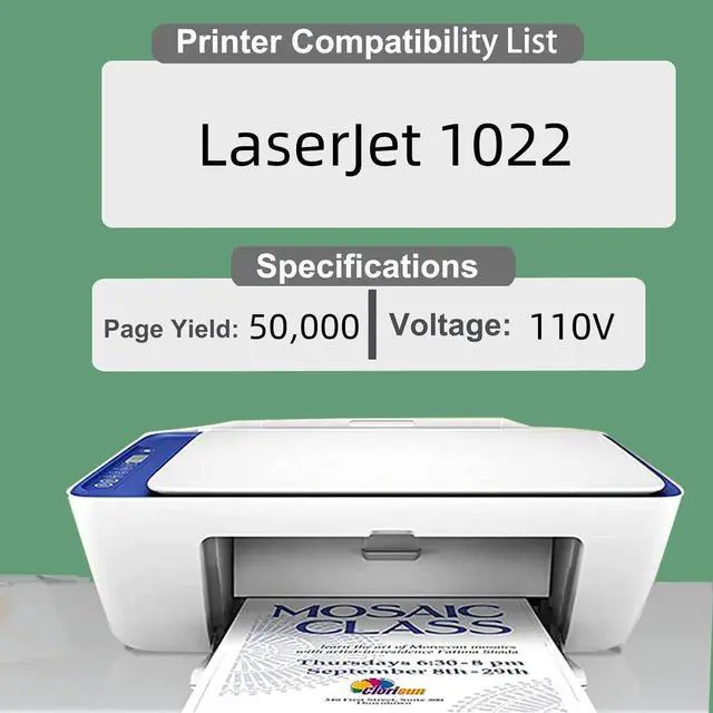 Alt view image 2 of 6 - RM1-2049-000 Fuser Unit Replacement for HP RM1-2049-000 Fuser Unit Compatible with HP Laserjet 1022 Printers(110V-50K)