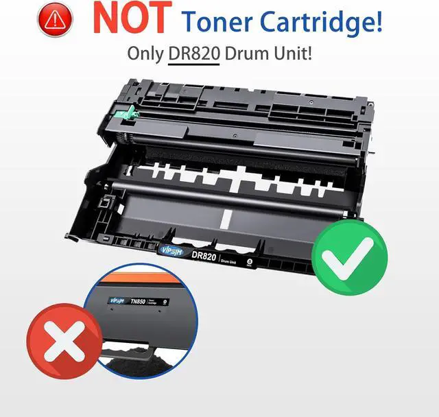 Alt view image 2 of 7 - DR820 DR-820 Drum (Not Toner) Replacement for Brother DR-820 Drum Unit to Use with HL-L6200DW MFC-L5850DW HLL6200DW MFC-L5900DW MFC-L5700DW HL-L5200DW MFC-L6800DW Printer | 2 Black