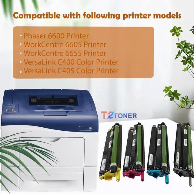 Alt view image 2 of 6 - Versalink C400 C405 Drum Unit Ultra Remanufactured 108R01121 Imaging Unit Replacement for Xerox Versalink C400 C405 Phaser 6600 6605 6655 Printer(4-Pack)