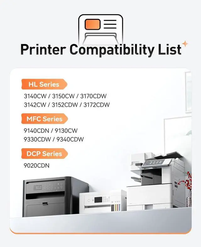 Alt view image 2 of 6 - DR221CL Drum Unit (Not Toner)4-Pack Compatible for Brother DR-221CL Imaging Drum for MFC-9130CW HL-3170CDW MFC-9340CDW HL-3140CW 3150CW MFC-9330CDW 9140CDN DCP-9020CDN Printer Black Cyan Yellow Magent