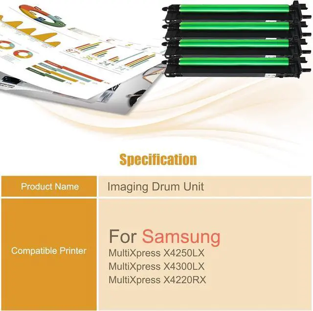 Alt view image 2 of 7 - High Yield SS686A CLT-R808 Imaging Drum Unit, Compatible with Samsung MultiXpress X4250LX X4300LX X4220RX Printer - Estimated Yield 81000 Pages (1 Pack Black)