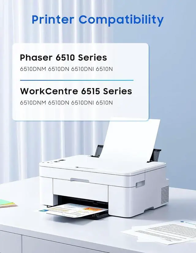 Alt view image 2 of 6 - Phaser 6510 WorkCentre 6515 Drum Cartridge Black Replacement for Xerox 108R01420 Imaging Drum Unit for Phaser 6510 WorkCentre 6515 Printer 1-Pack