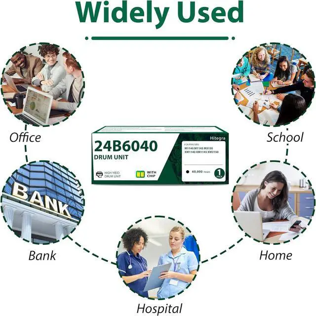Alt view image 6 of 6 - 24B6040 Drum Unit 1-Pack Replacement for Lexmark 24B6040 Imaging Unit Compatible with M1140 M1145 M3150 XM1140 XM1145 XM3150 Printer Imaging Cartridge (No Toner)